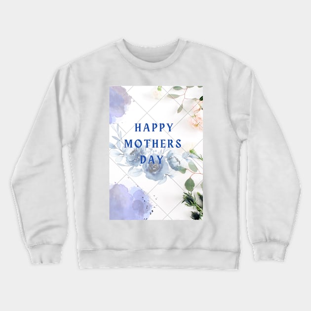 Mothers day floral checked design Crewneck Sweatshirt by BlossomShop